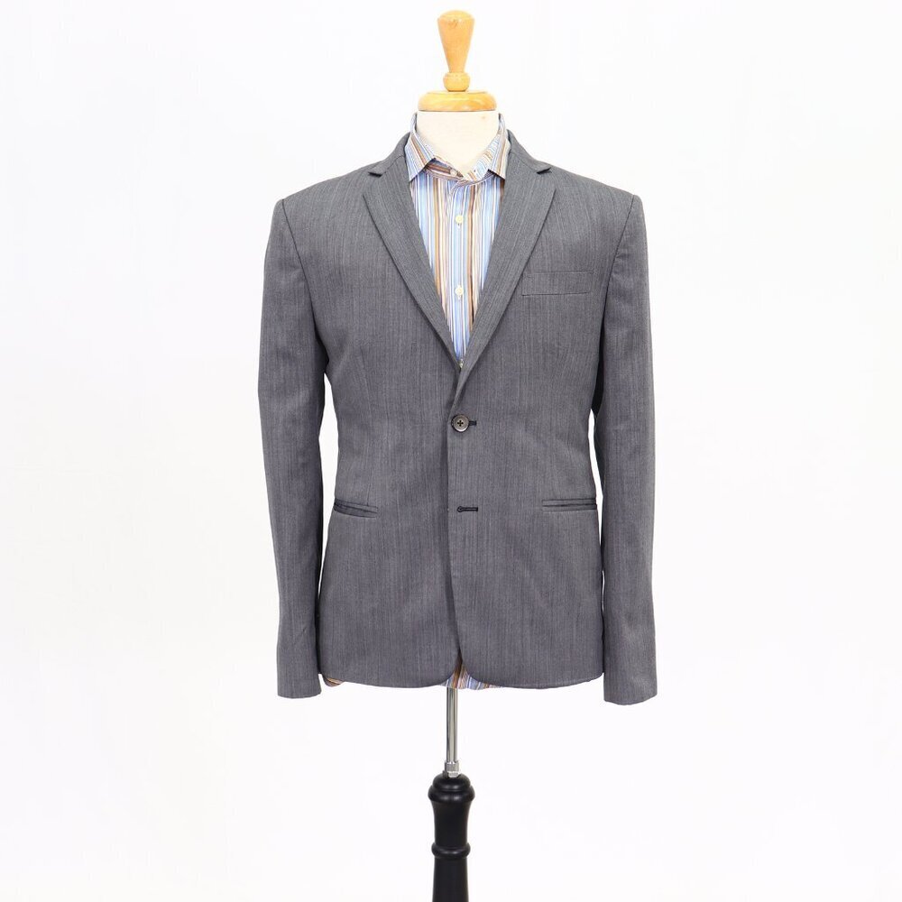 Bespoke 38R Gray HB 2-Button Sport Coat Blazer Jacket P111